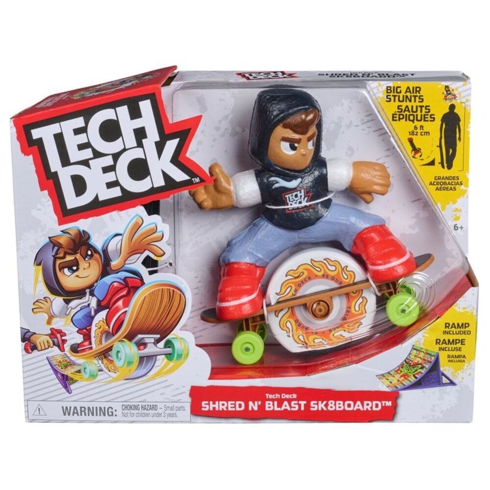 Tech Deck -  Shred N Blast SK8Board Flywheel Vehicle  Red